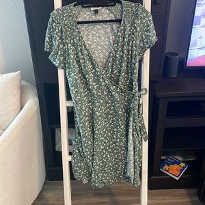 Floral wrap mini dress